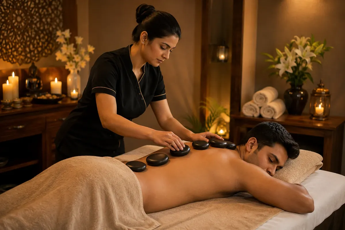 Hot stone therapy